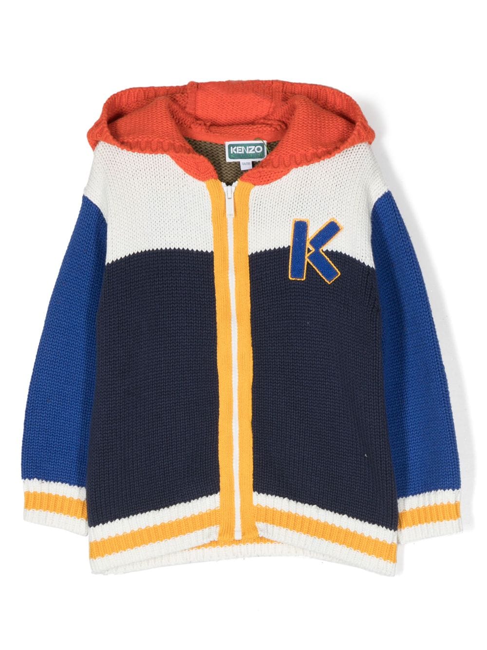 Kenzo Kids logo-embroidered zip-up cardigan - Blue von Kenzo Kids