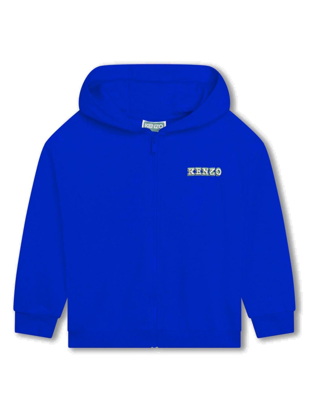 Kenzo Kids logo-embroidered zip-up hoodie - Blue von Kenzo Kids