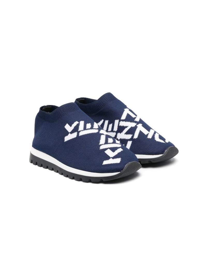 Kenzo Kids logo-jacquard sock-style sneakers - Blue von Kenzo Kids