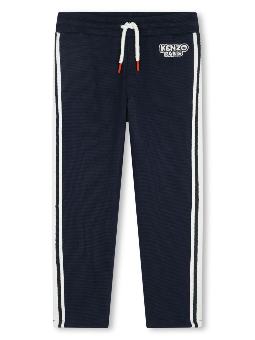 Kenzo Kids logo-patch checked trousers - Blue von Kenzo Kids