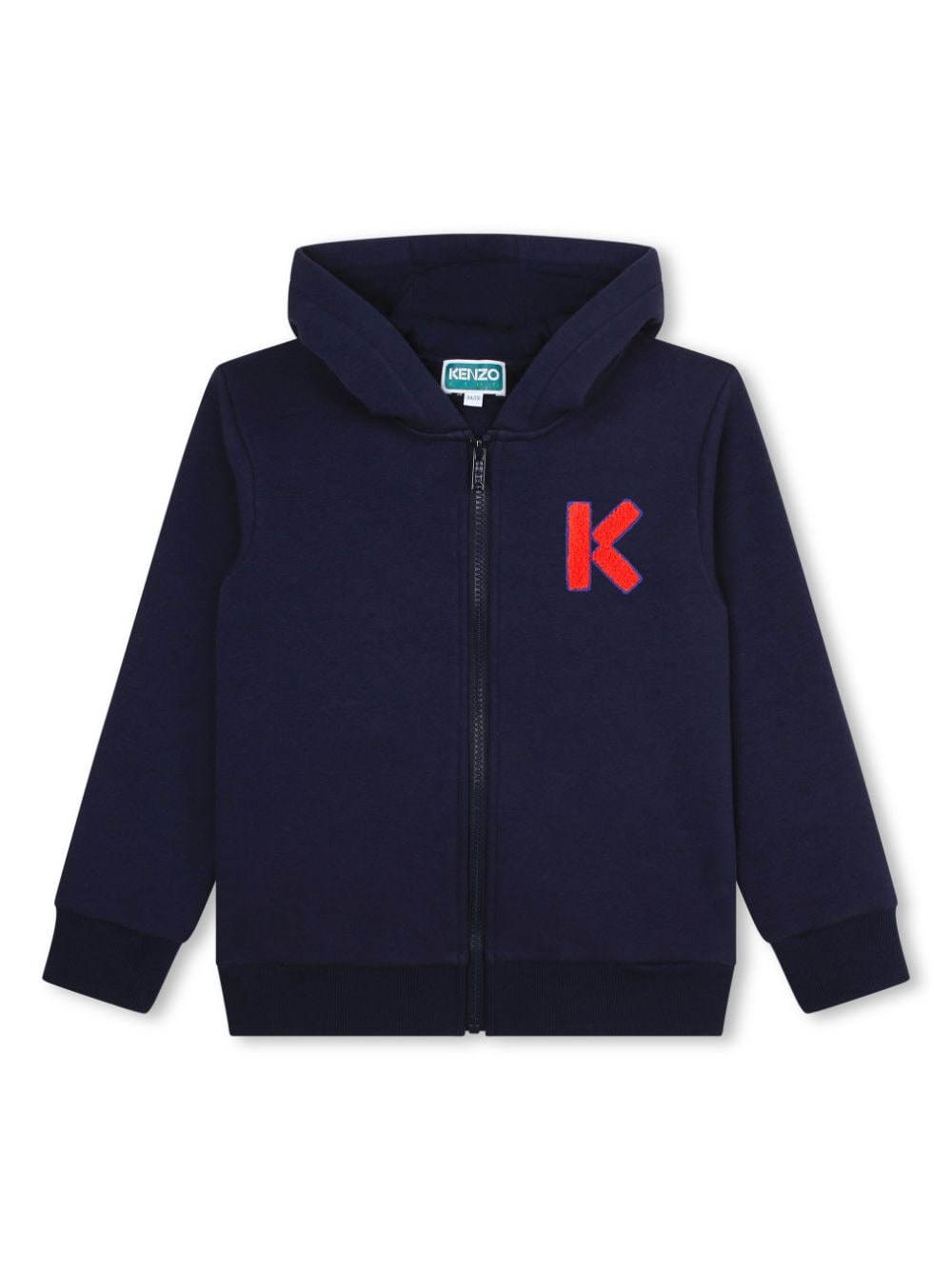 Kenzo Kids logo-patch zip-up hoodie - Blue von Kenzo Kids