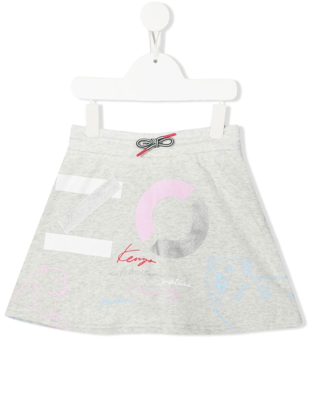 Kenzo Kids logo-print A-line skirt - Grey von Kenzo Kids