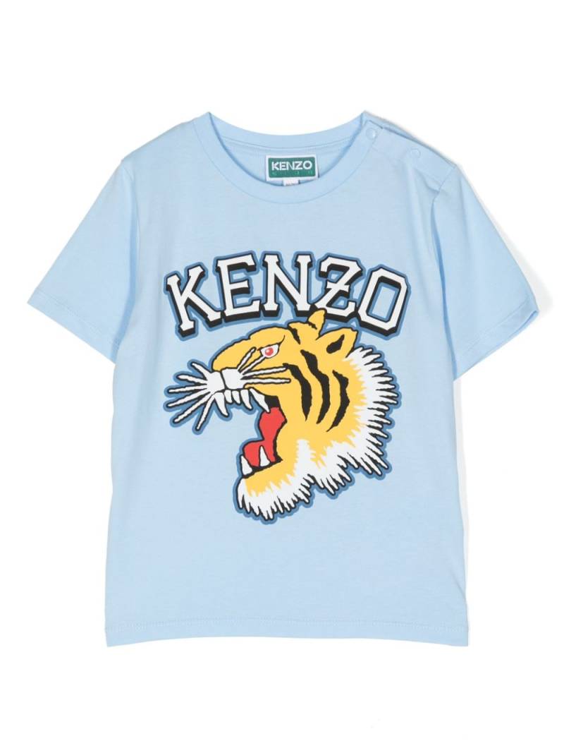 Kenzo Kids logo-print cotton T-shirt - Blue von Kenzo Kids