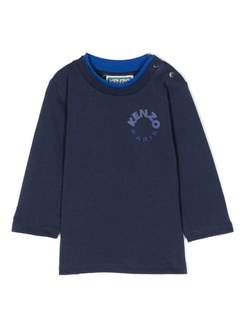 Kenzo Kids logo-print cotton T-shirt - Blue von Kenzo Kids