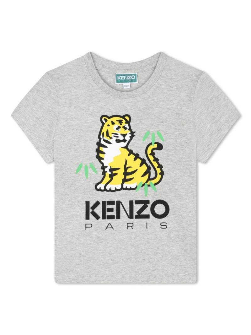 Kenzo Kids logo-print cotton T-shirt - Grey von Kenzo Kids