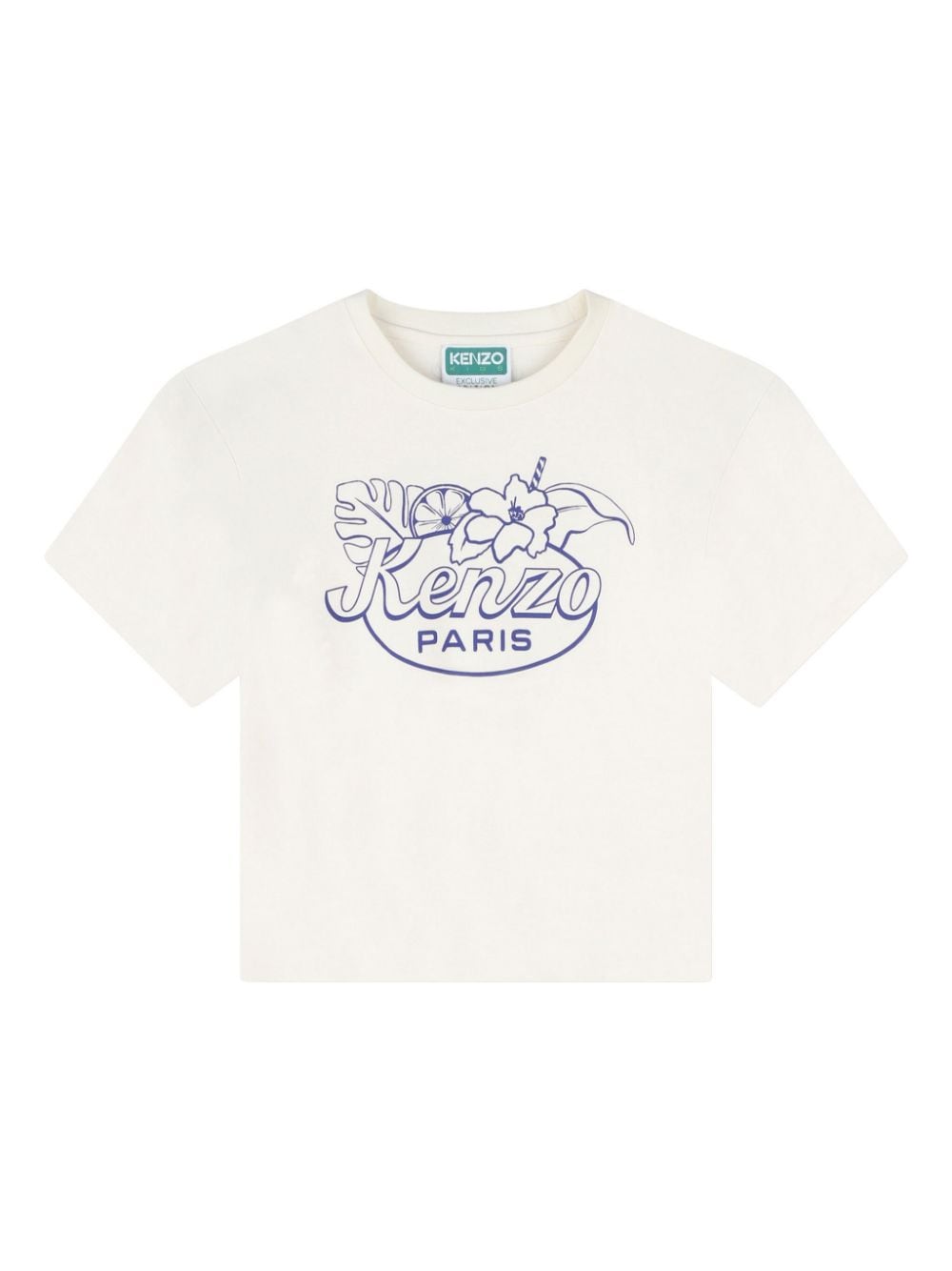 Kenzo Kids logo-print cotton T-shirt - Neutrals von Kenzo Kids