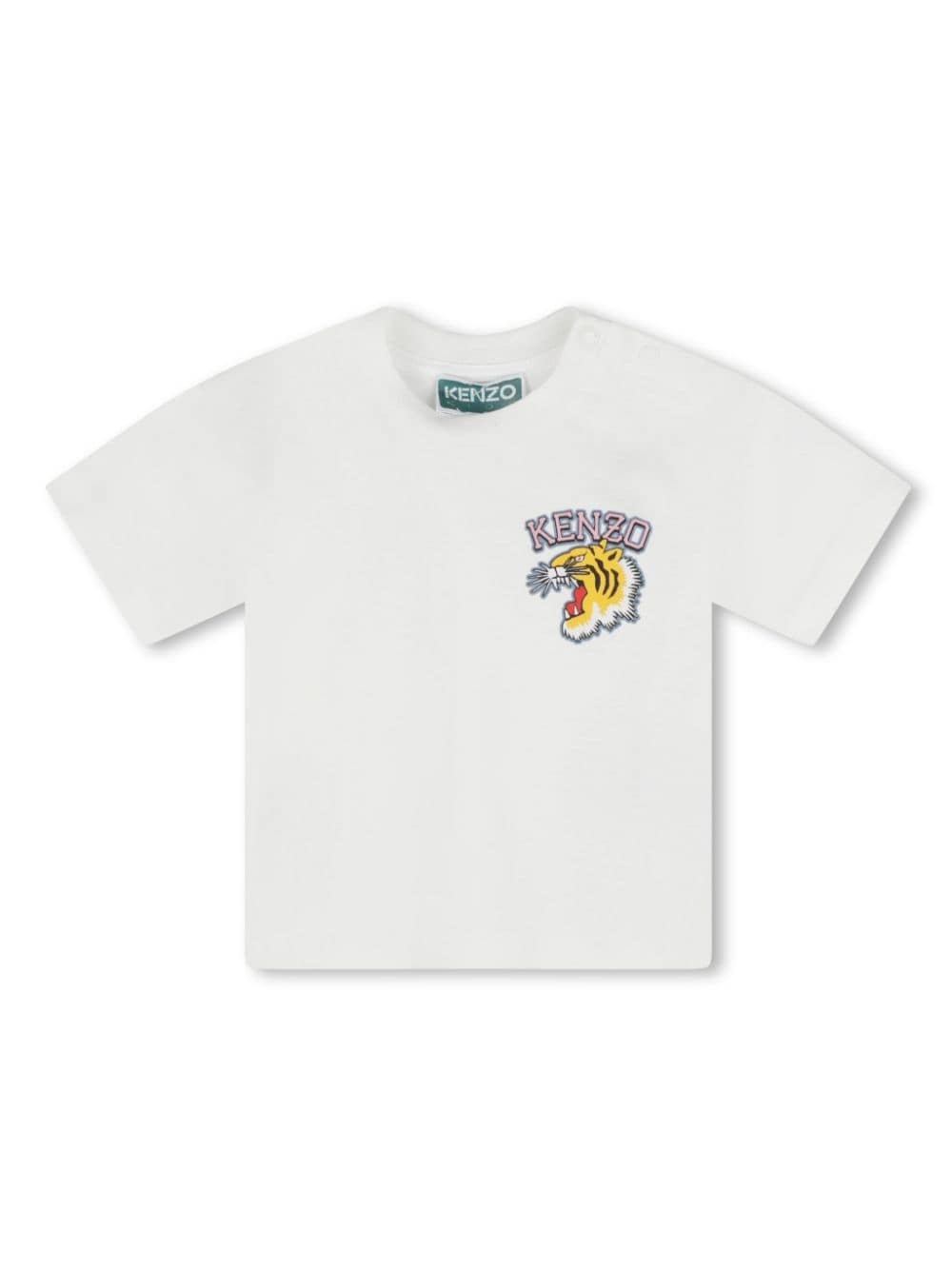 Kenzo Kids logo-print cotton T-shirt - Neutrals von Kenzo Kids