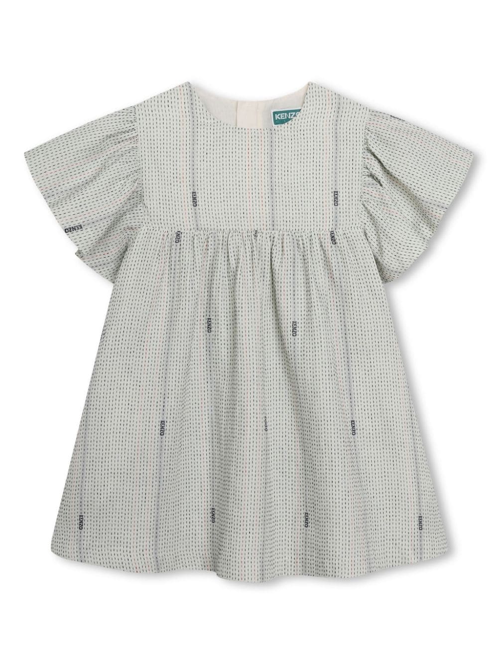 Kenzo Kids logo-print cotton dress - Neutrals von Kenzo Kids