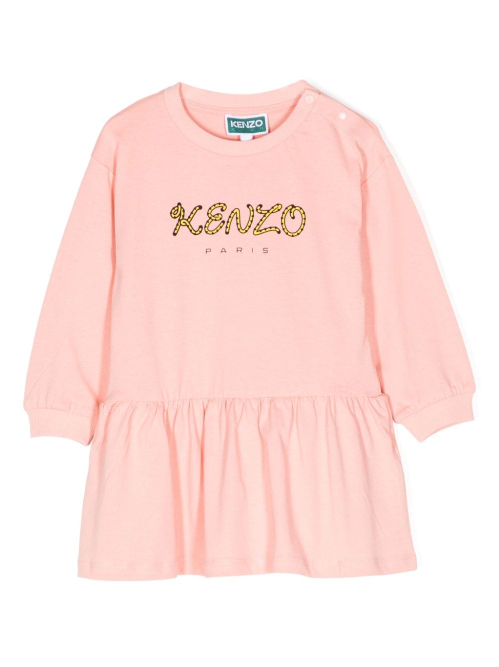 Kenzo Kids logo-print cotton dress - Pink von Kenzo Kids