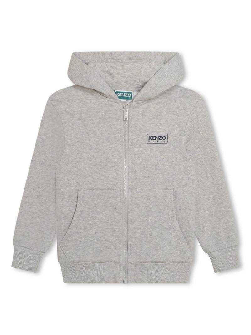 Kenzo Kids logo-print cotton hoodie - Grey von Kenzo Kids