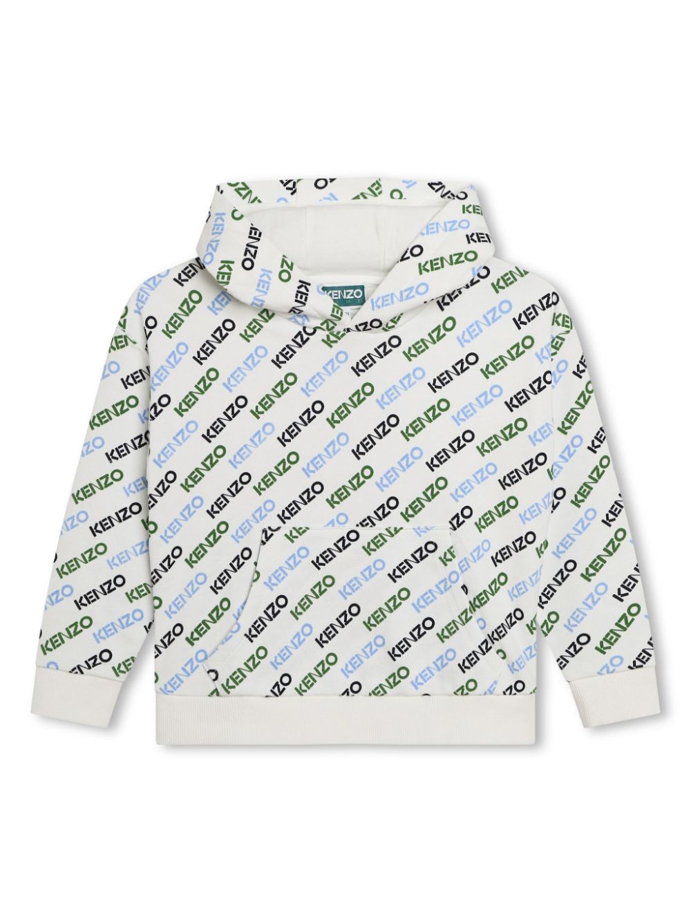 Kenzo Kids logo-print cotton hoodie - White von Kenzo Kids