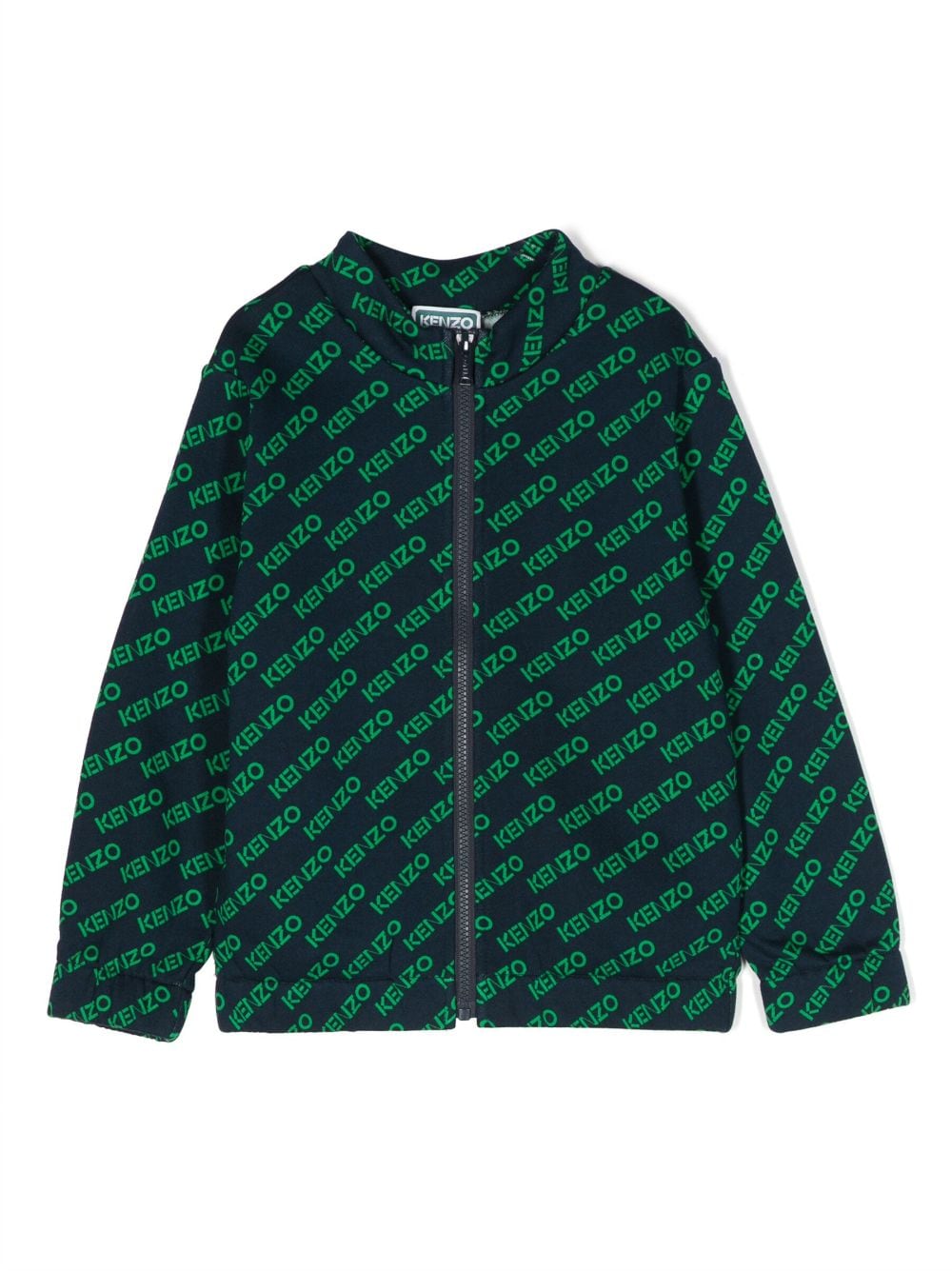 Kenzo Kids logo-print cotton jacket - Blue von Kenzo Kids