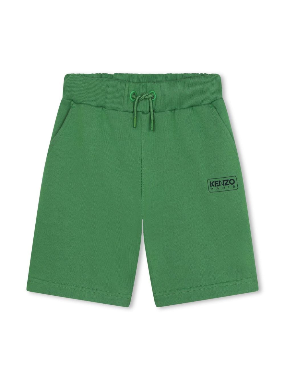 Kenzo Kids logo-print cotton shorts - Green von Kenzo Kids