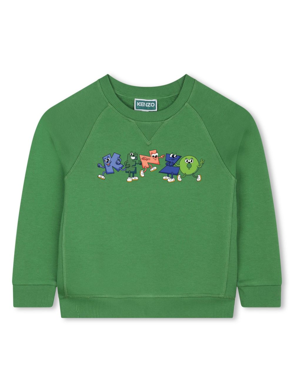 Kenzo Kids logo-print cotton sweatshirt - Green von Kenzo Kids