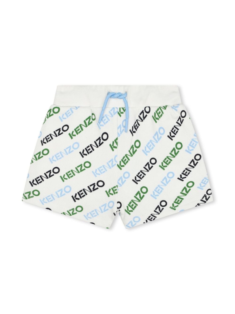 Kenzo Kids logo-print cotton track shorts - White von Kenzo Kids