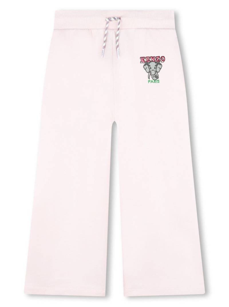 Kenzo Kids logo-print cotton trousers - Pink von Kenzo Kids