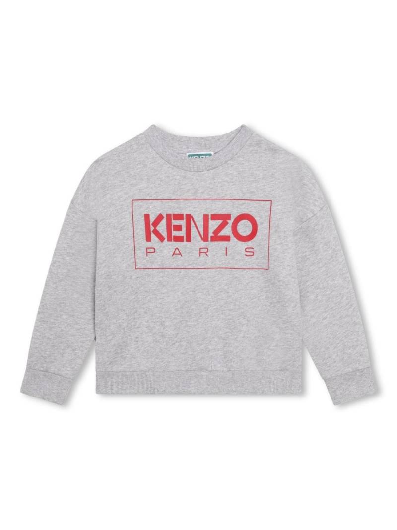 Kenzo Kids logo-print crew-neck sweatshirt - Grey von Kenzo Kids