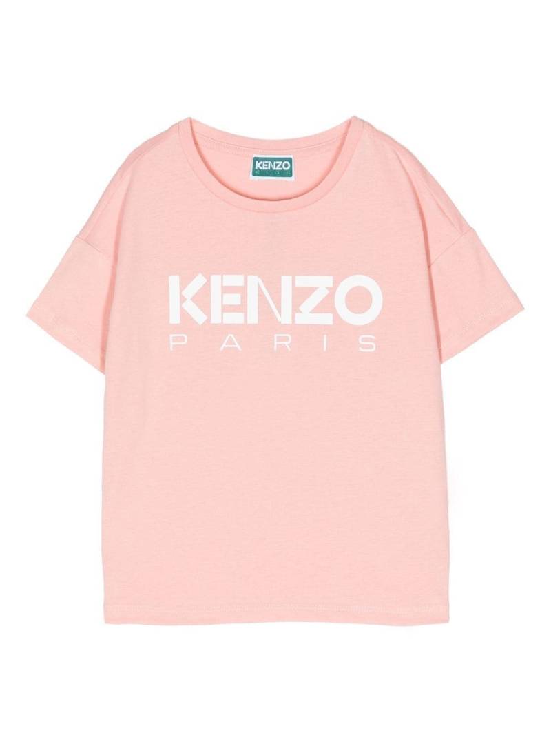 Kenzo Kids logo-print detail T-shirt - Pink von Kenzo Kids