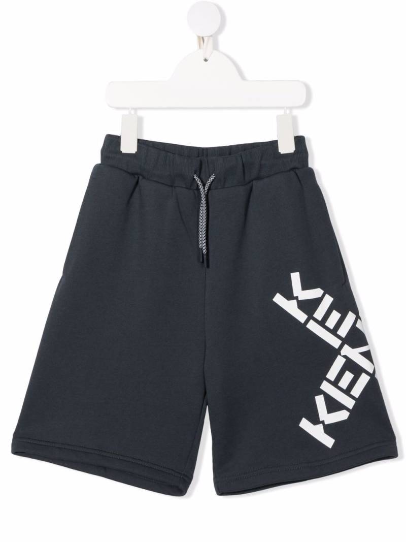 Kenzo Kids logo-print drawstring shorts - Grey von Kenzo Kids