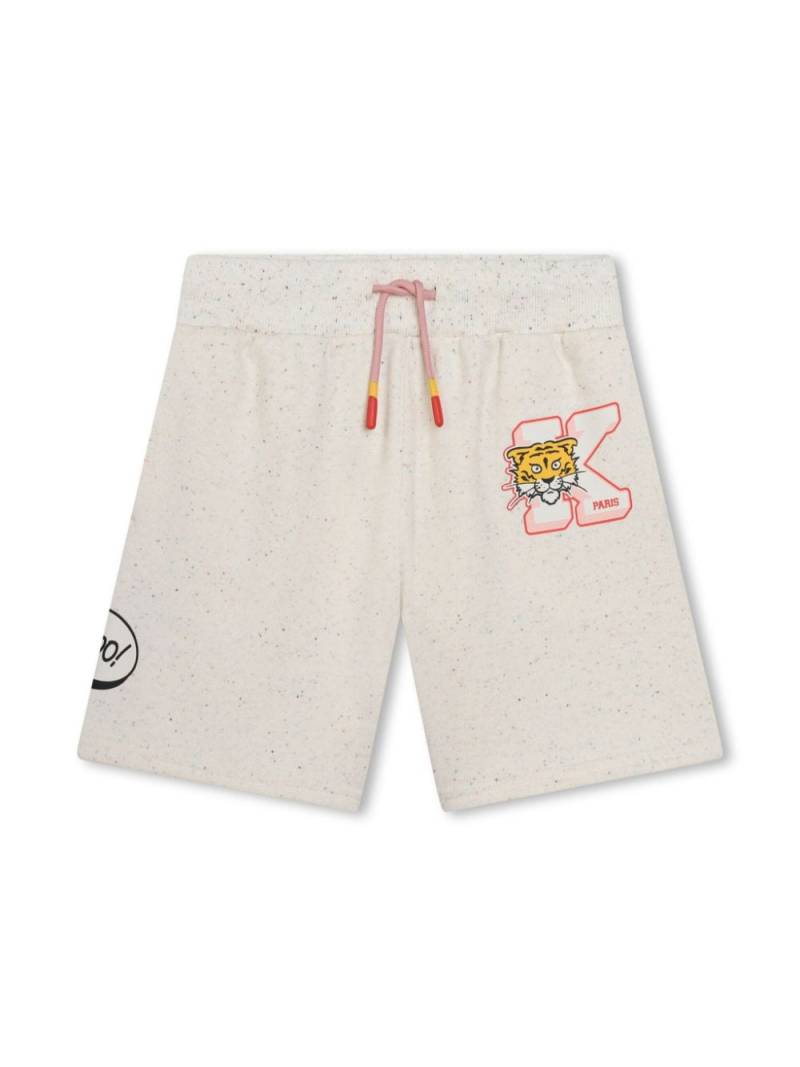 Kenzo Kids logo-print drawstring shorts - Neutrals von Kenzo Kids