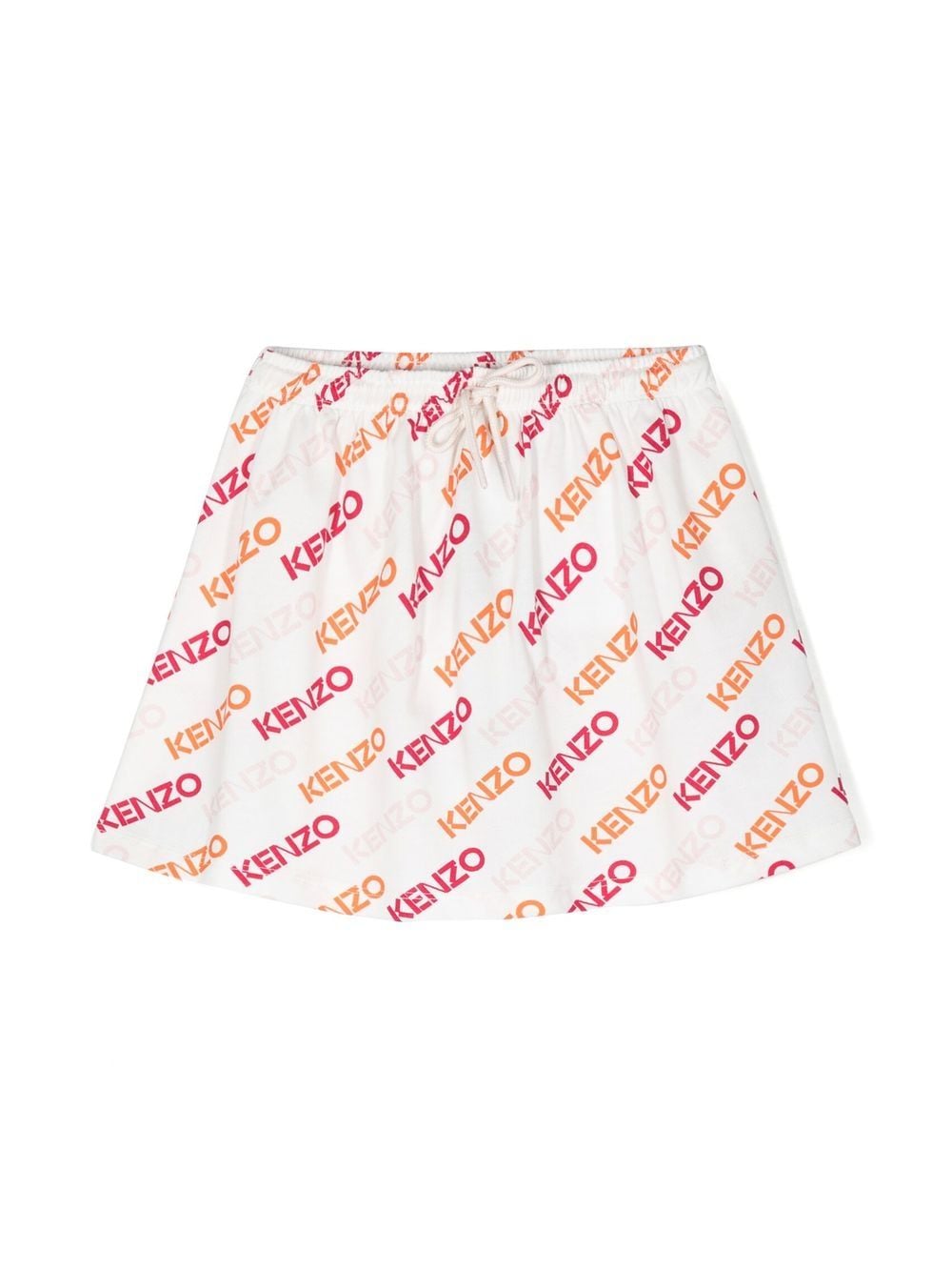 Kenzo Kids logo-print drawstring skirt - White von Kenzo Kids