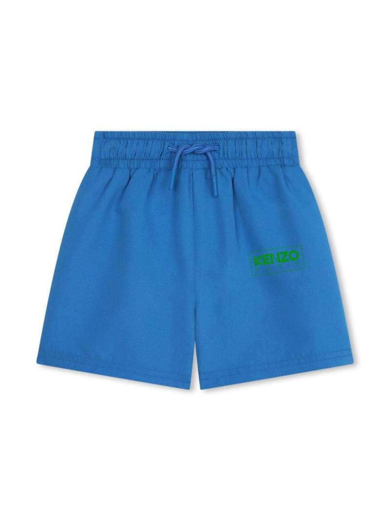 Kenzo Kids logo-print drawstring swim shorts - Blue von Kenzo Kids