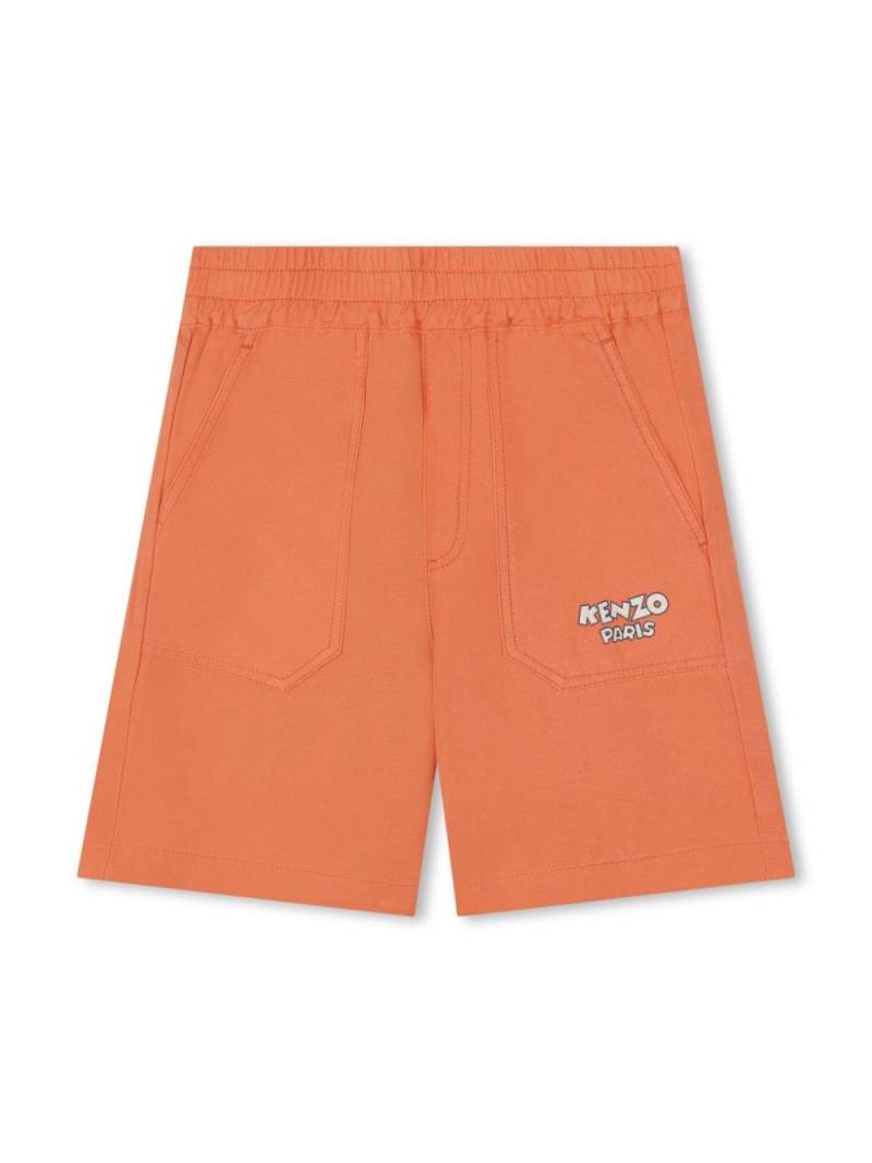 Kenzo Kids logo-print elasticated shorts - Orange von Kenzo Kids
