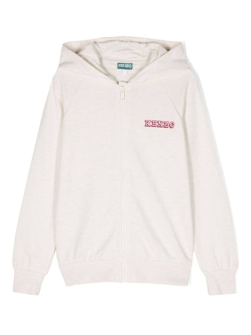 Kenzo Kids logo-print hooded sweatshirt - Neutrals von Kenzo Kids