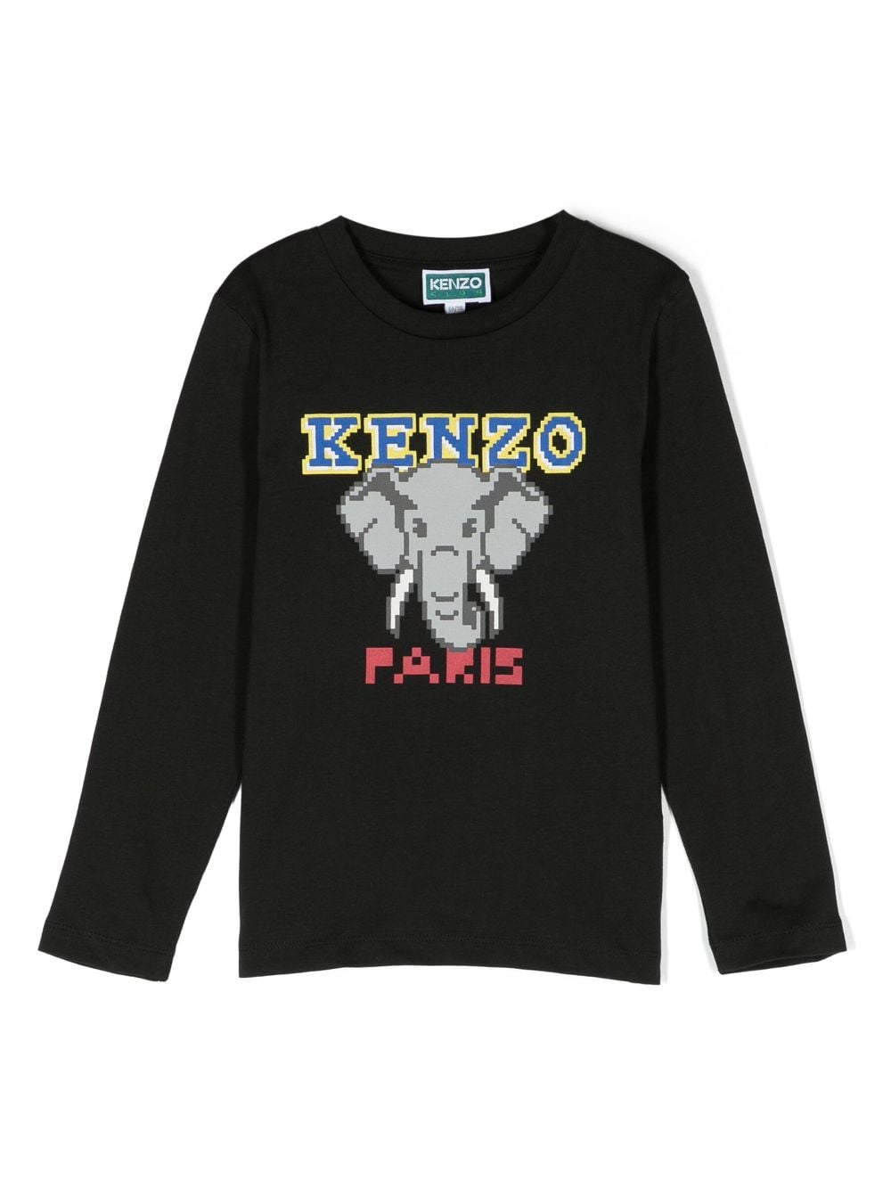 Kenzo Kids logo-print long-sleeve T-shirt - Black von Kenzo Kids