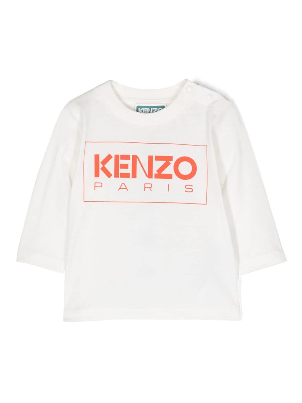 Kenzo Kids logo-print long-sleeve cotton T-shirt - White von Kenzo Kids