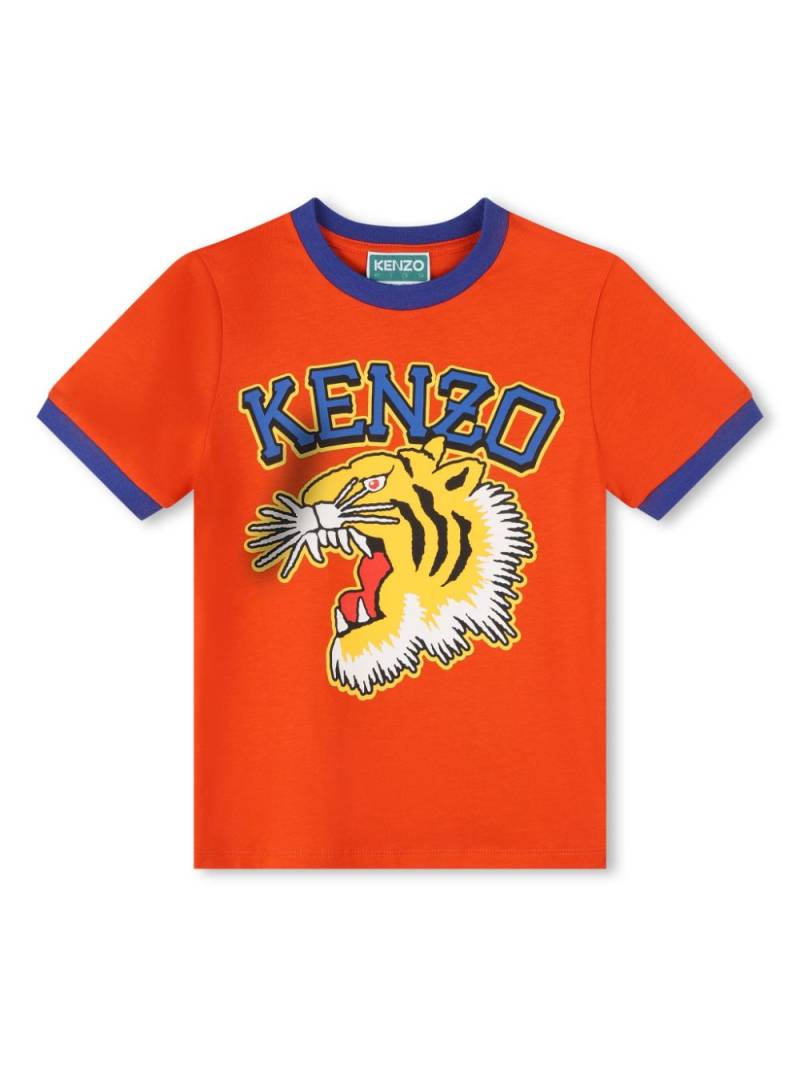 Kenzo Kids logo-print organic-cotton T-Shirt - Orange von Kenzo Kids