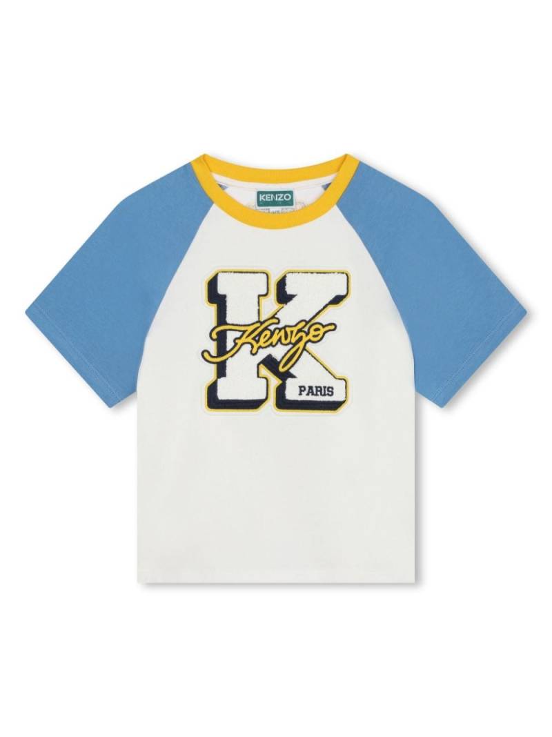 Kenzo Kids logo-print organic-cotton T-shirt - Neutrals von Kenzo Kids