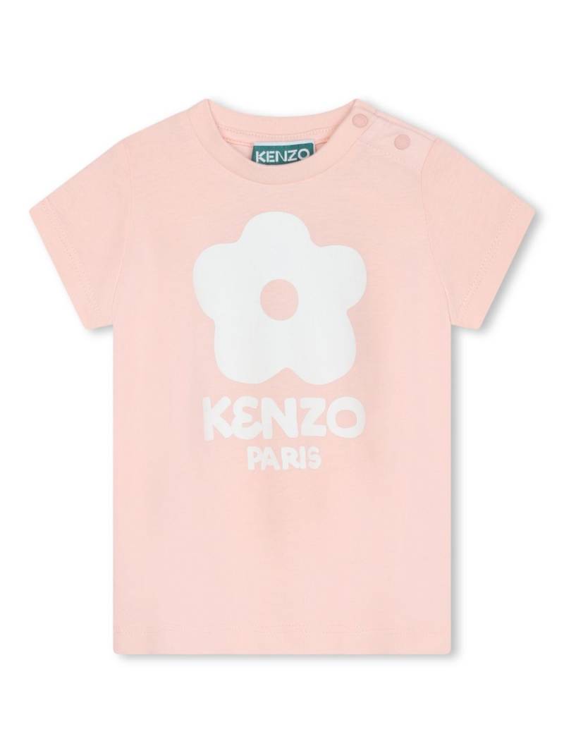 Kenzo Kids logo-print organic cotton T-shirt - Pink von Kenzo Kids