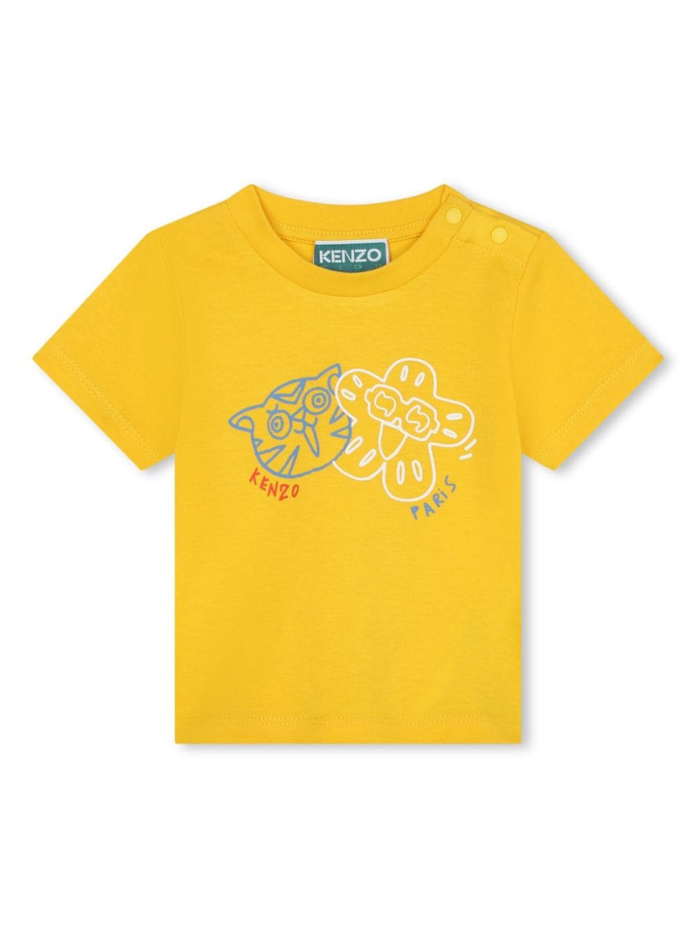 Kenzo Kids logo-print organic-cotton T-shirt - Yellow von Kenzo Kids