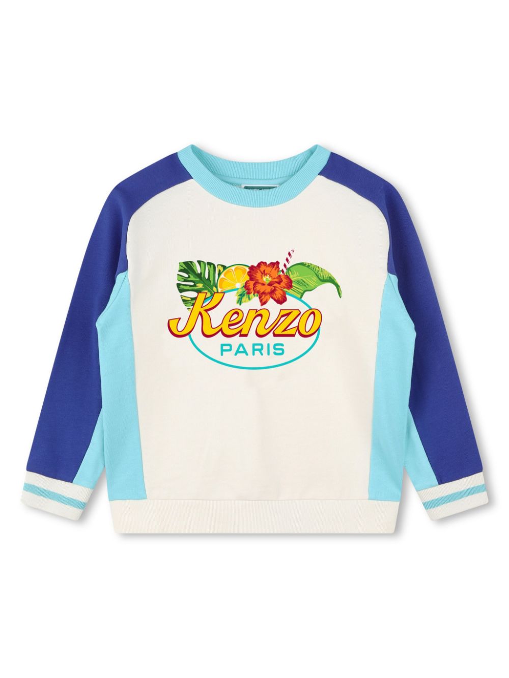 Kenzo Kids logo-print organic-cotton sweatshirt - White von Kenzo Kids