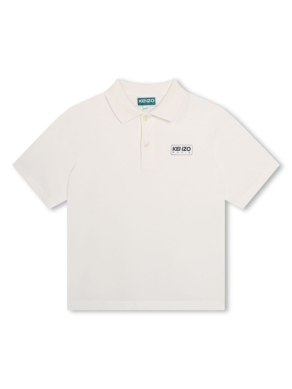 Kenzo Kids logo-print piqué-weave polo shirt - White von Kenzo Kids