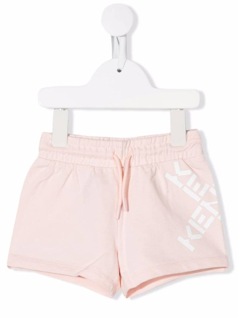 Kenzo Kids logo-print shorts - Pink von Kenzo Kids