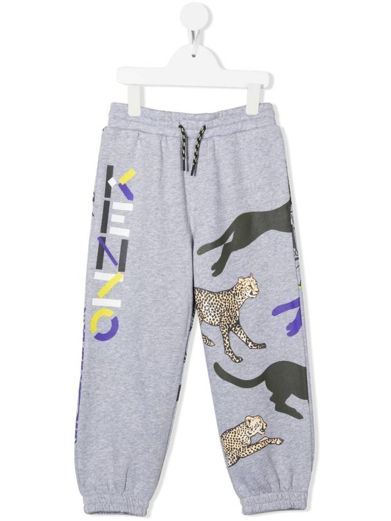 Kenzo Kids logo-print track pants - Grey von Kenzo Kids