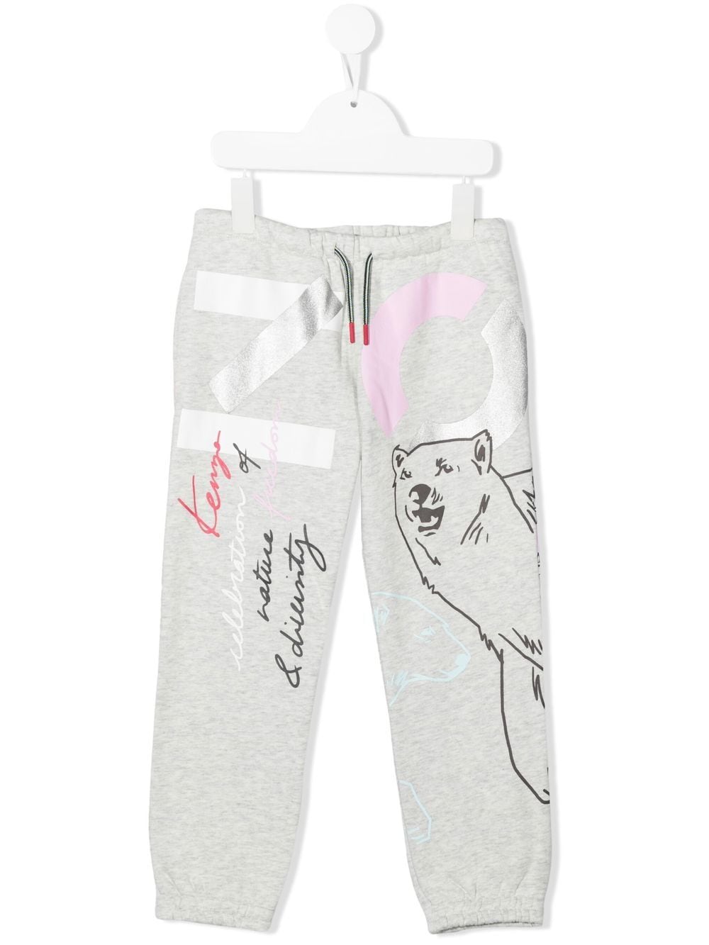 Kenzo Kids logo-print track-pants - Grey von Kenzo Kids