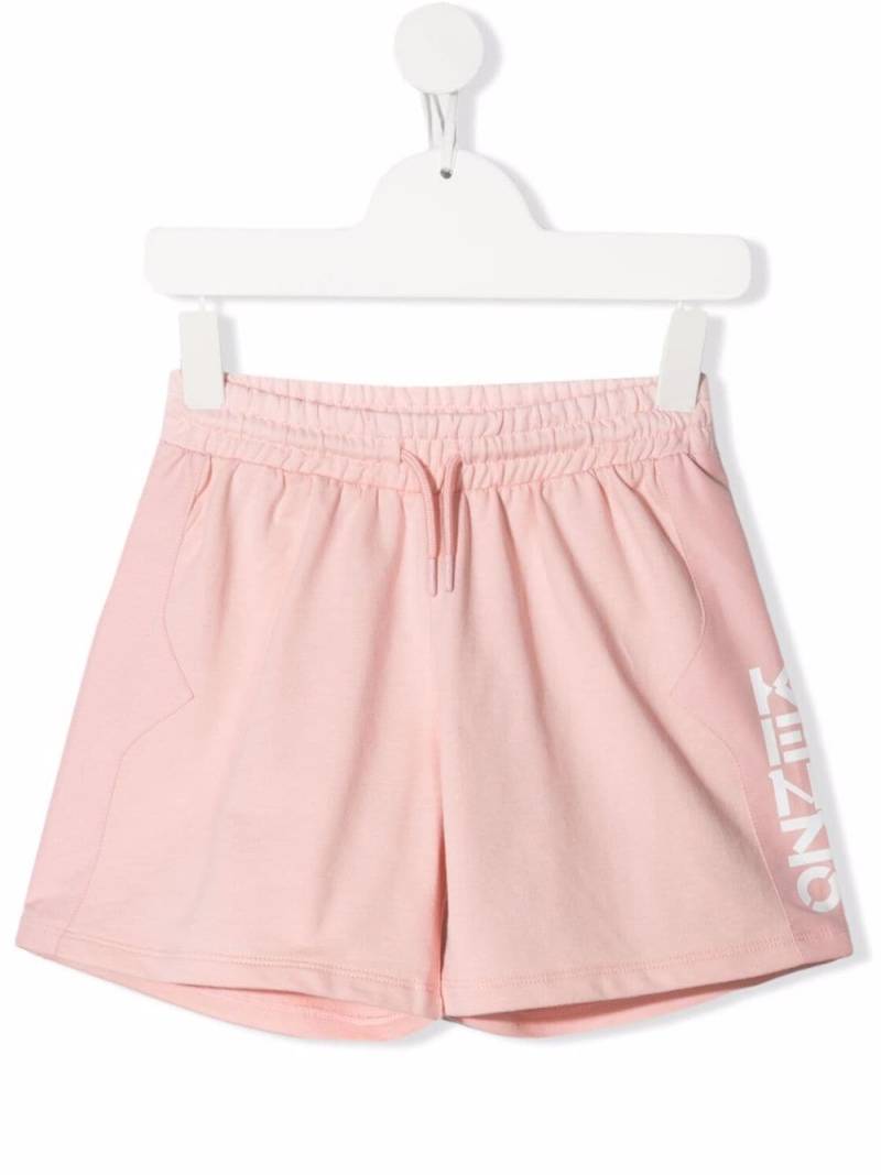 Kenzo Kids logo-print track shorts - Pink von Kenzo Kids