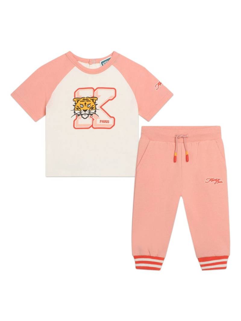 Kenzo Kids logo-print two-tone tracksuit set - Neutrals von Kenzo Kids