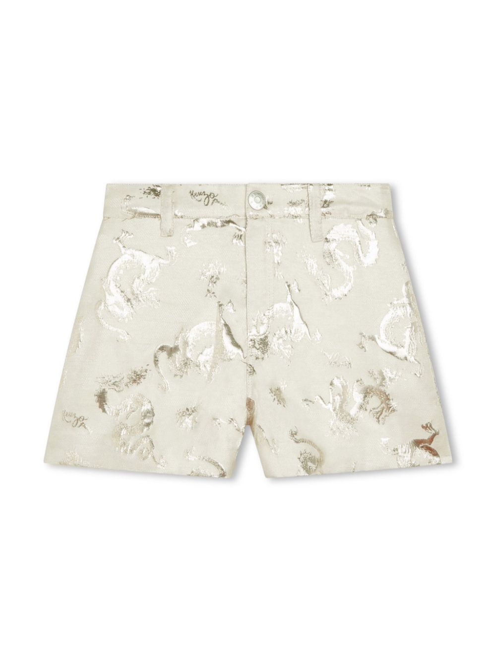 Kenzo Kids metallic patterned-jacquard shorts - Neutrals von Kenzo Kids