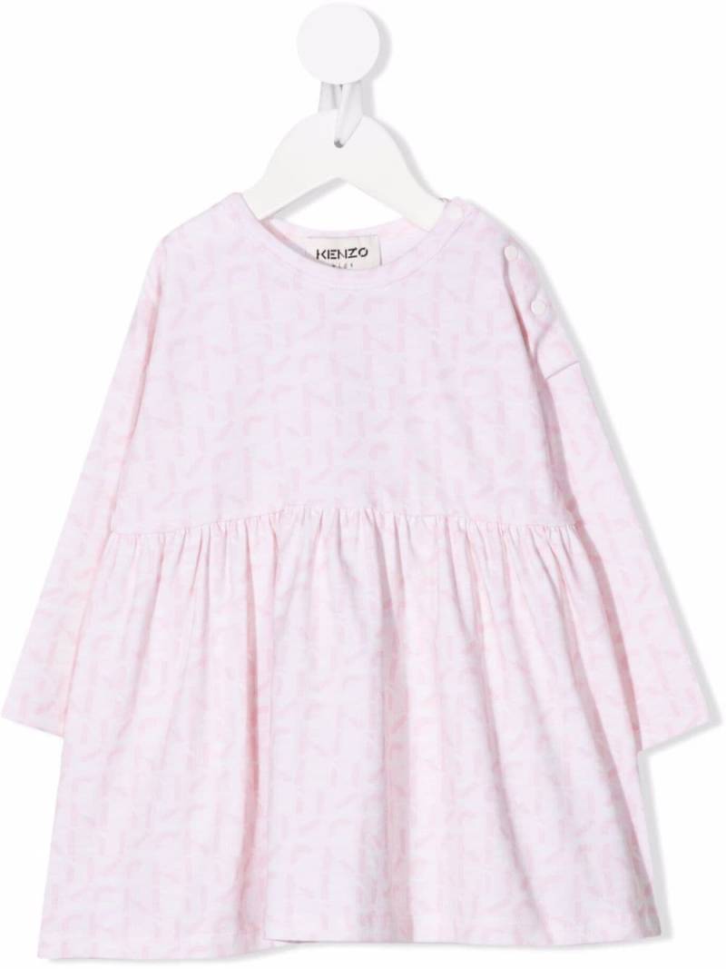 Kenzo Kids monogram-print dress - Pink von Kenzo Kids
