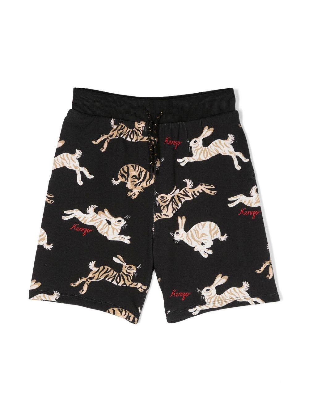 Kenzo Kids rabbit-print shorts - Black von Kenzo Kids