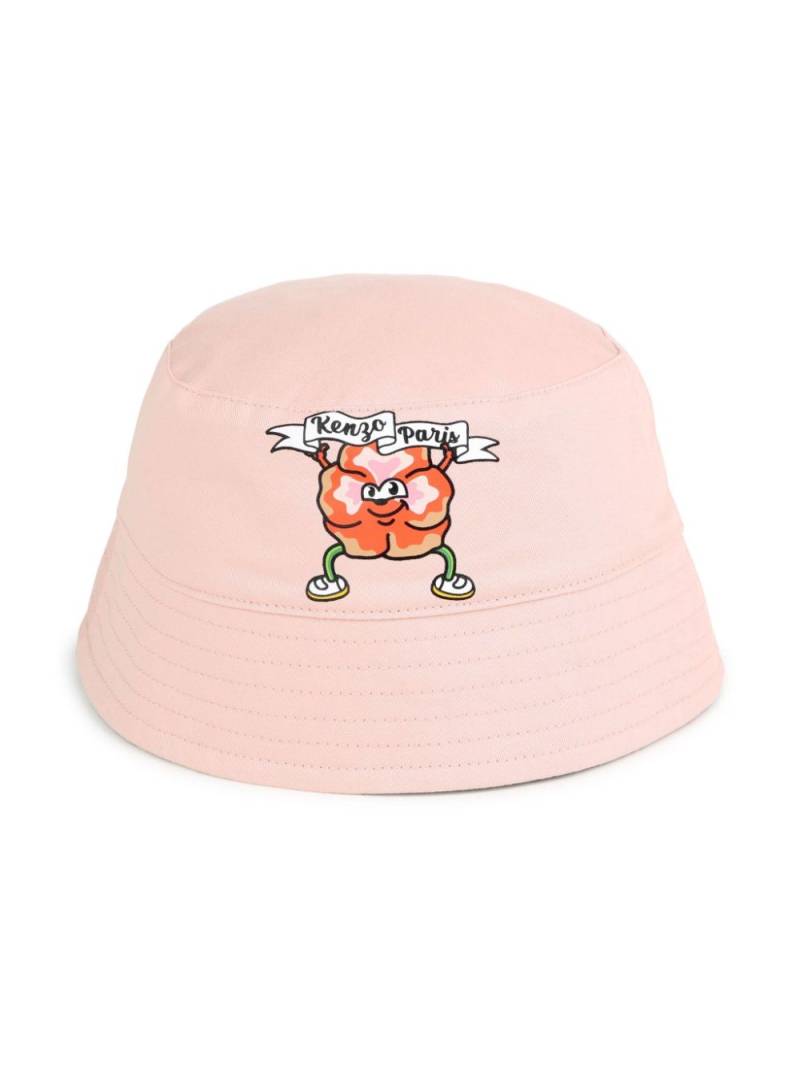Kenzo Kids reversible Boke Flower bucket hat - Pink von Kenzo Kids