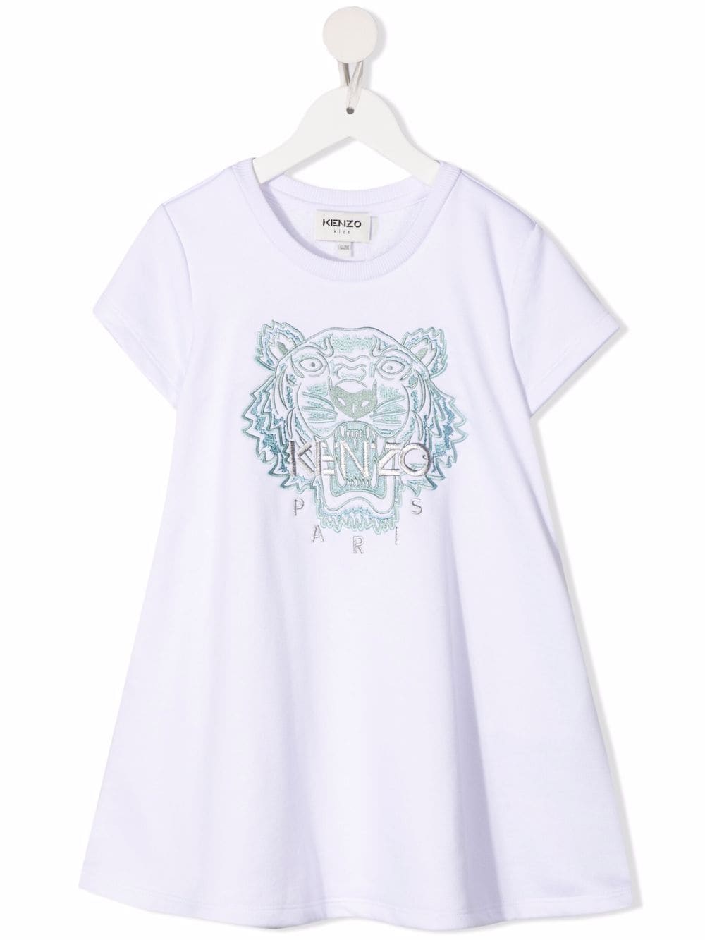 Kenzo Kids tiger-embroidered T-shirt dress - White von Kenzo Kids