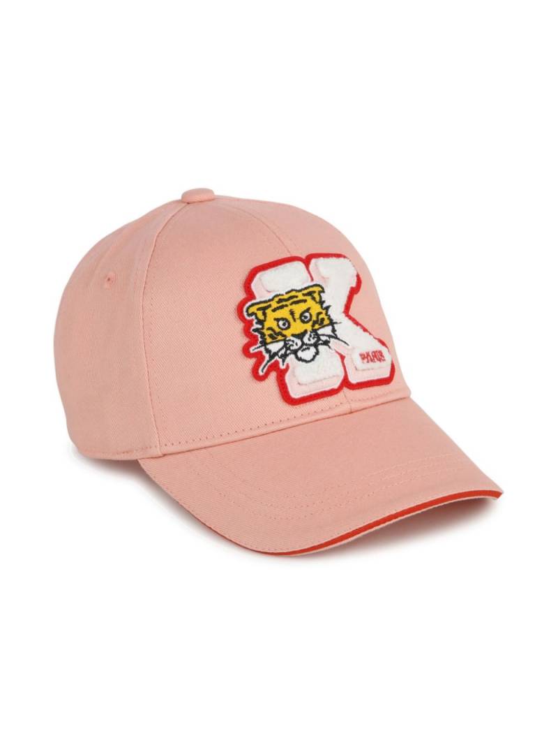 Kenzo Kids tiger-motif cotton cap - Pink von Kenzo Kids