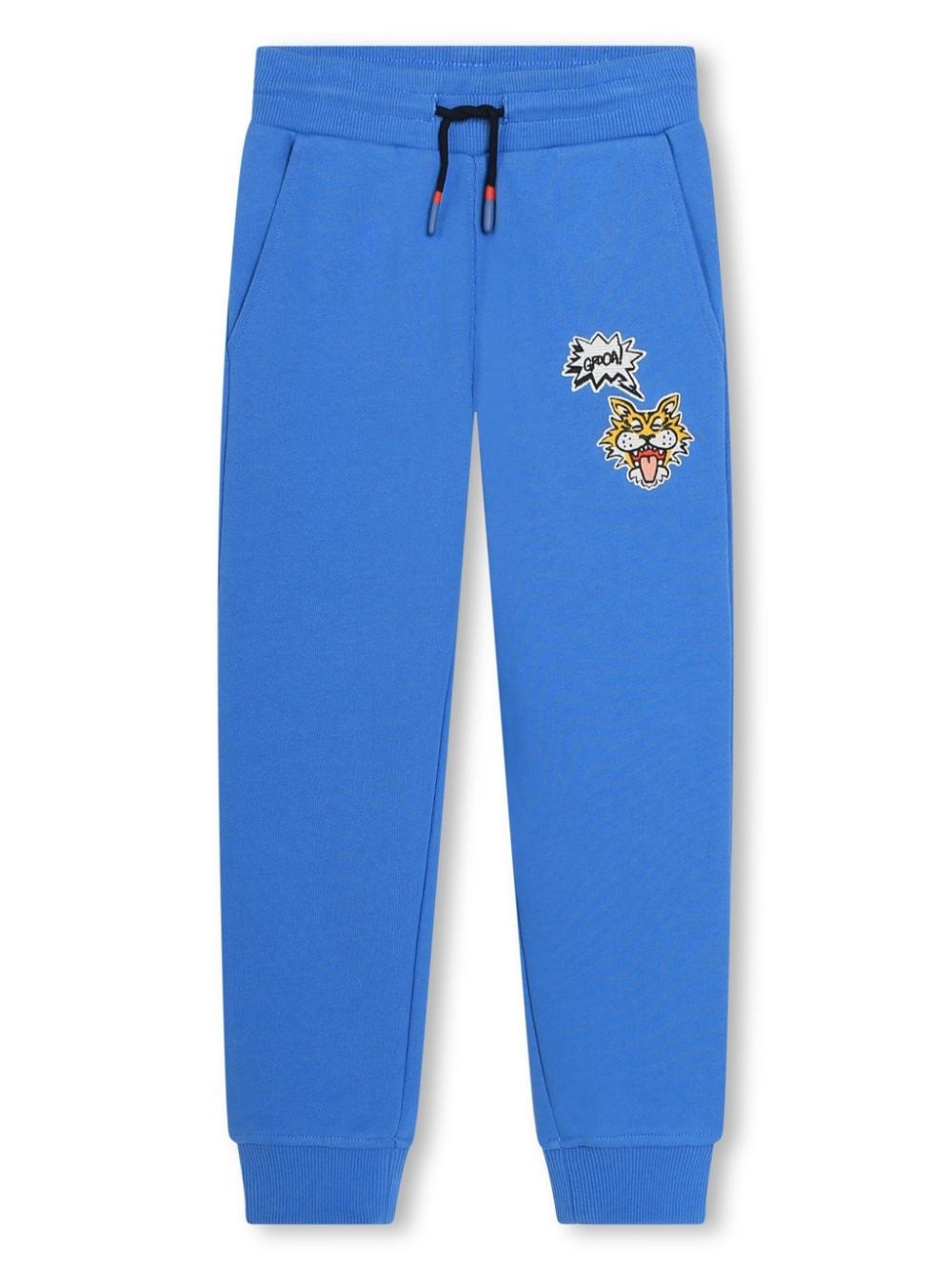 Kenzo Kids tiger-print cotton track pants - Blue von Kenzo Kids