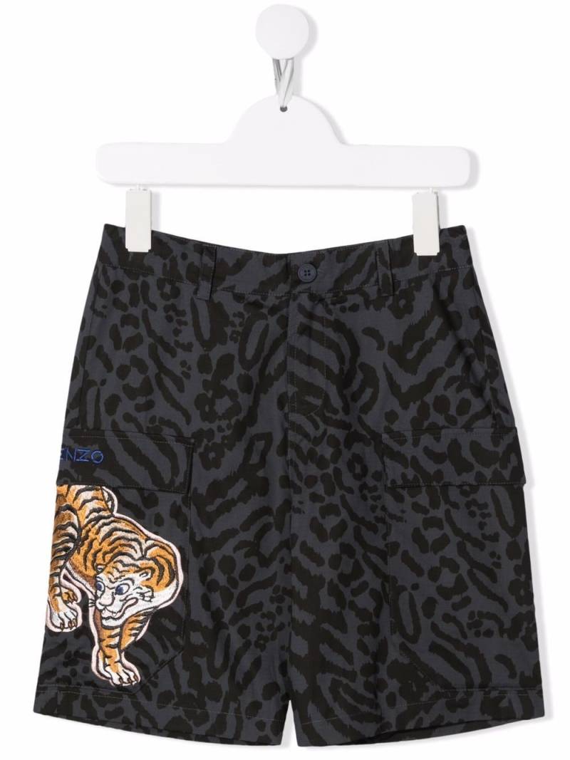 Kenzo Kids tiger-print shorts - Grey von Kenzo Kids