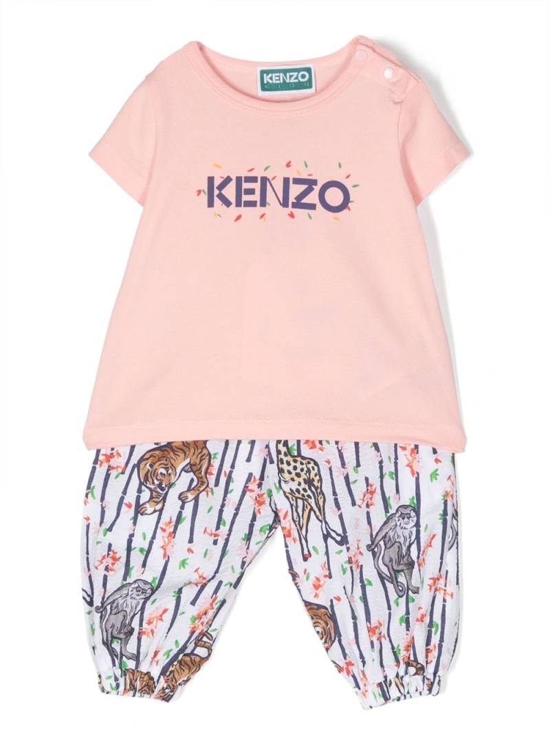 Kenzo Kids tiger print trousers - Pink von Kenzo Kids